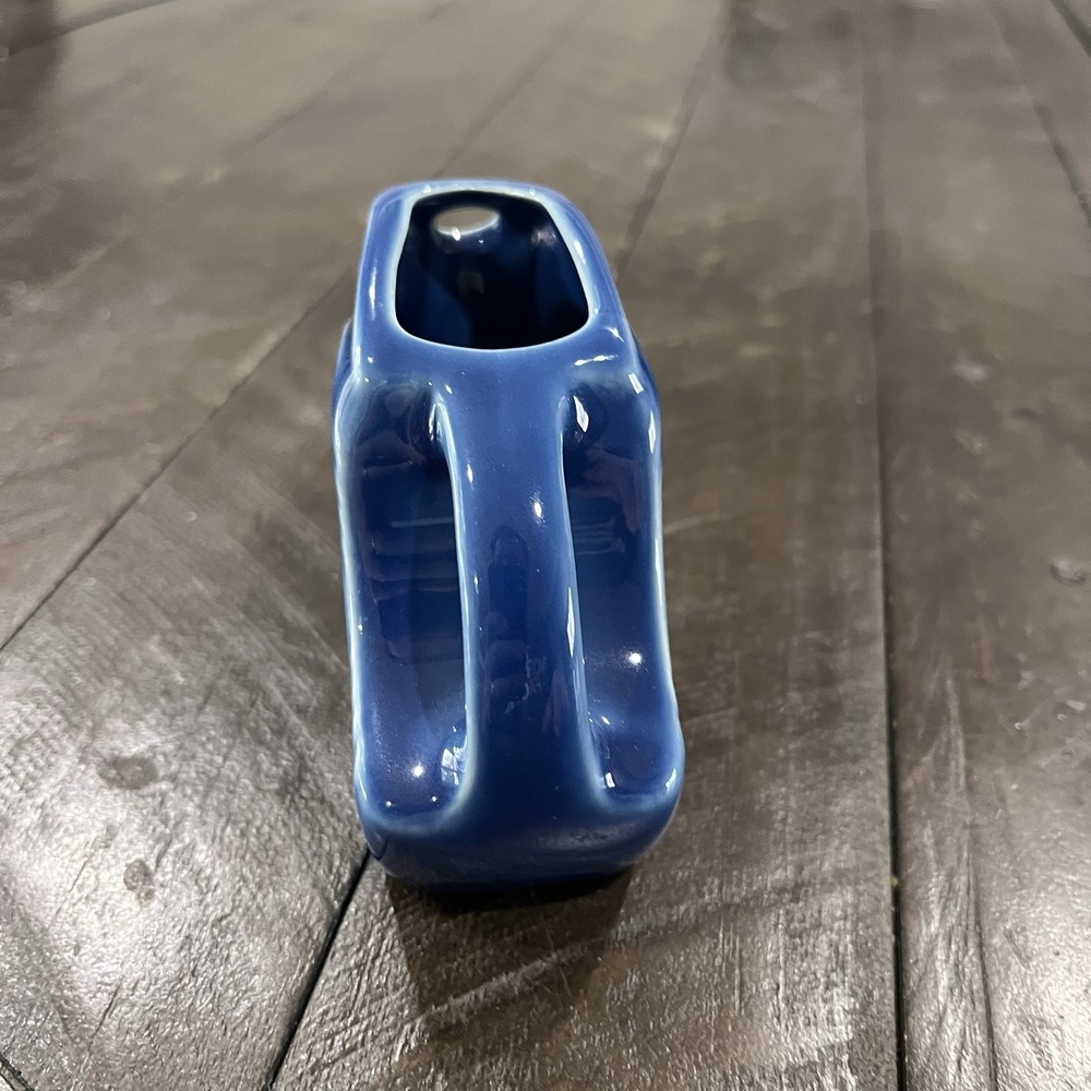 Homer Laughlin Fiesta Lapis Blue 4 oz. Mini Disc Pitcher - Picture 4 of 6